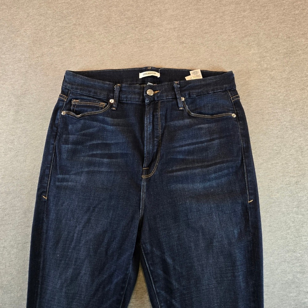 Good American Good Legs Jeans Womens 16 Dark Blue Skinny High Rise Stretch Denim - Picture 6 of 13